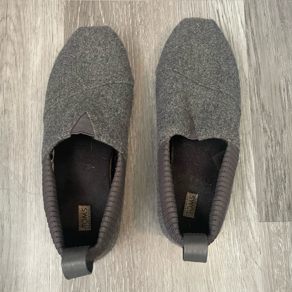 Toms Gray Slip-ons Casual Comfort